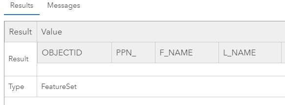 Results returning owners variable